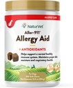 NaturVet Aller-911 对狗,猫的高级过敏援助 – 抗氧化剂-Rich Pet 补充 Omegas, DHA, EPA – 帮助支持狗免疫系统, 猫呼吸卫生, 皮肤黏液 180 Soft Chews