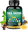 布阿莱有机海 Moss Capsules 含黑种子油, Ashwagandha, Bladderwrack, Ginger & Burdock Root – 草药综合体 用于日常健康 – 60 Capsules (1包)