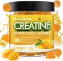 Creatine Monohydrate Gummys for Men and Women 120 CT - 5600mg of Creatine Monohydrate per service, Cruble Creatine Monohydrate for Muscle Support & Energy Boost,无糖,Vegan (芒戈弗拉沃)