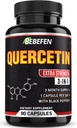 BEBEFEN Quercetin Capsules - 7050mg 配黑椒抽取的配方药 - 90 Capercetin 配方药 支持免疫健康与心血管健康 - 3个月供应