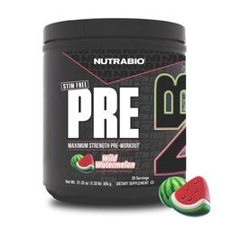 NutraBio STIM-Free Workingout for Men, New Formula QQ激光焦点, 极限泵QQ性能,耐力XX 10g Citrulline, Beta Alanine, Nitrates, Nootrophics, Electrolytes - 20 services 西瓜