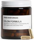 Food Over druges Colon公式 — 高级Colon Cleanse Herbal Blend with Cascara Sagrada, Psyllium Husk, Dandelion Root, Ginger, and Marshmallow — 植物性消化支持补编 [60 cm]