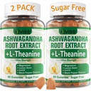 NEVISS Ashwagandha Gummys 2000mg, Feel Refreshed, Plus Properitary Blend with L-Theanine, 5-HTP, 柠檬浆, 镁用于镇静, Zzzs和放松支持, 120 Counter