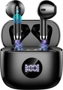 无线耳机 蓝牙 5.4 Ear Buds LED Power Power 显示耳机 Bass Streeo 蓝牙耳机在耳朵噪声中取消Mic,40H Playback Mini Case IP7 用于Android iOS的防水运动耳机