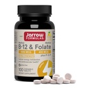Jarrow Formules Methyl B-12 1000 MCG和 Methyl Folate 400 MCG、超强、细胞能量代谢和心血管健康公式(1) 配有P-5-P、100块可切片,最多100天的供应量