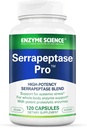 Enzyme Science Serrapeptase Pro, 120 Capsules - Serratiopeptidase Sinus, Immune 和心血管支持的补充