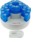Deke Home - 31天月药丸组织者 XL 配有药丸Cutter, BPA- Free, 4 Times aday (AM PM),大型药丸盒 多种日用品,可移动比较,硬案旅行药剂师
