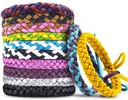 12 Pack Mosquito Repellent Bracelets, 个人包装 PU Leather 昆虫和臭虫 Repellent 腕带,供儿童和成人在户外露营捕鱼