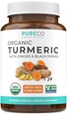 有机Turmeric Ginger Black Pepper 补充剂 -- -- 含有Ginger和Black Pepper的高概率有机Turmeric Curcumin Capsules 用于增强效益和吸收 -- -- Vegan & Non-GMO(1个月供应量)