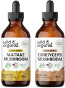 野生与有机 Maitake 蘑菇 Tincture 4 fl oz & Cordyceps 蘑菇 Tincture 4 fl oz