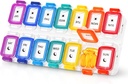 Fullicon Moisture Profile Pill Organizationer 2 Times aday, 大药盒 7天, Slill Profof Pill case, 旅行药盒, 药物药丸 Organizationer with Secure Lids, Daily Pill Organizationer (Rainbow Clear) 药物药丸 药物药丸 药物药丸 药物 药物 药物 药物 药物 药物 药物 药物 药物 药物 药丸 药物 药物 药物 药物 药物 药物 药物 药物 组织者 药物 药物