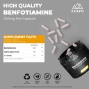 Benfotiamine 450mg – 90 Capsules,支持用α Lipoic Acid & L-Leucine 的细胞健康,每日营养与健康公式