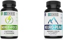 周卡芬100mg L-Theanine 200mg Nootropic 60卡普尔和神经峰脑支持 DMAE Bacopa 30卡普尔