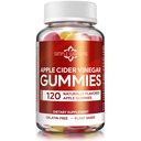 Apple Cider Vinegar Gummys with The Mother - ACV Gummys for Detox, Cleaning & Immune 支持 - 由黑胡萝卜和姜汁干提取制成 - Pectin 基于,非GMO, Gluten-Free (120 Gummys)