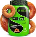 物种营养Isolyze Whey蛋白粉,100%Whey 隔绝剂用于肌肉建筑,27.5g Protein Per Scoop,无糖和低脂肪(肉桂甜甜圈,22种服务)