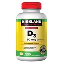 Kirkland 签名超强 D3 50 mcg., 600 Softgels (2 Pack)