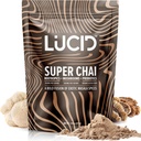 Lucid Superfood 有机蘑菇 Chai with Nootropics - 狮子的马恩,特雷梅拉,科迪塞普斯和土耳其的尾巴 - 即时蘑菇 Chai 聚焦脑健康 - Alpha GPC, L-Theanine, Ginko Biloba - 美国制造