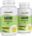 NaturalSlim Natural Potassium Gluconate 99 mg - Kadsorb 支持电解质平衡和正常pH - 具有基本矿物的可吸收钾补充物 - 非转基因物质 400 Capsules 2 Pack