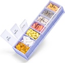 额外大型每周药丸组织者 每日2次 - Betife 7日药丸盒,AM PM药丸 配双层 Jumbo Competment for Pills, Vitamin, Fish Oil, Supples (Puple/White)