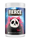 地下生物实验室 Panda Supps Fierce: 天然前期工作,配有零人工合成物和300mg天然来源咖啡因,用于清洁能源和焦点(30种服务)(Fierce Berry)