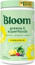 布鲁姆营养超食品 绿皮粉 带亲生药和先天药的消化酶 古特健康(Gut Health) Bloating Relief for Women, Chlorella, Green Juice Mix with Beet Root Powder, 25 SVG, Pineapple
