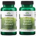 Swanson Ginkgo Biloba 提取标准延后释放记忆脑认知功能健康补编 120 mg (24% flavone glycosides,6% Terpene 乳酮) 100 Vegie Drcaps (2 Pack)