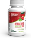 自然科学 Berberine HCL 配有植物素绿茶用于体重管理,100%纯临床级 Berberine HCL 用于更好的吸收 - 帮助代谢,保持全长 - 60 Caps