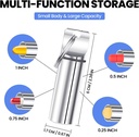 Keychain Pill Holder (2 Pack) – 大容量防水旅行 Pill 组装器 Pill 容器用于平板, Capsules – 耐久旅行 方便的 Pill 用于 Purse 迷你药案
