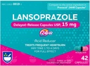 Rite Aid Lansoprazole 15mg - 42 Capsules, 减酸延迟释放 Capsules USP, Heartburn Relief and Acid Reflux, 最多24小时的救济时间