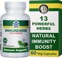 Immuniherb Immune支助补编 — 草药豁免补编,配有Ginger,Forsythia,Licorice Root,维生素C & Zinc — 日常支助天然Immune助推器,Non-GMO — 60 Veg Capsules