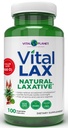 生命星球 - 用于偶发便秘的Vital Lax Natural Laxative Cleanse 补充品,配有氢氧镁,滑石榆,阿罗,和Triphala支持Bowel Regularity 100 Capsules