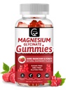 甘氨酸镁(Glycinate Gummys 400mg),Mg 钾补充剂与甘氨酸锌(Chelated Magnesium Malate Complex),维生素D,B6和CoQ10,支持记忆,冷静,Mood & Sleep - 60 counts (Pack of 1).