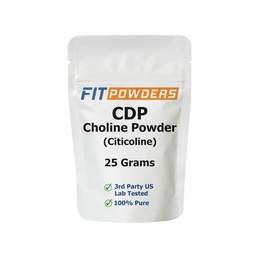 Citicoline Powder, CDP Choline Power Prure with Scoop, 非GMO, 记忆和学习认知补充(25格拉姆)
