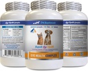 狗眼维生素 - PET 眼科健康综合症 - 狗和猫 - 支持眼视 - 狗的taxanthin for Dogs,狗和猫的眼视补充物,眼科健康维生素Lutein和zeaxanthin 1Bot 60Tabs