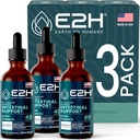 E2H 高级肠道支持 - 支持肠道平衡和口腔健康 - Wormwood 和 Black Walnut 提取 - 非 GMO, Vegan - (3瓶)