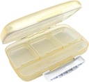 EZY DOSE Moisture-Proof Pill case, 药品计划员, 维生素组织者盒, 旅行友好, Latch- Closure to Security 内容安全, 8 多种尺寸的个体比较 紧封, 大, 奶油