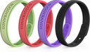 蚊子 Repellent Bracelets, 4 Pack Silicone 蚊子 Repellent Bands, 配有 DEET 免费、天然和防水的婴儿和成年人的虫子腕带, 户外旅行保护(Black & Red&Purple & Green)