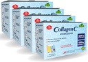 ALFA VITAMINS Collagen C Peptides Hydrolysate Powder 补充剂,维生素C 1000mg,皮革、毛发、钉子、联合和骨支持,抗氧化剂,每盒30个Sachets,4包