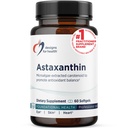 健康Astaxanthin-微藻(Heematococcus Pluvialis)提取的心血管抗氧化剂补充剂-支持心血管,GI,皮肤+眼部健康(60软胶)