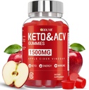 Brilhante Keto ACV Gummys - 1500mg Apple Cider Vinegar Gummys 配有石榴比特罗特和维生素B12 B6 - 男子和女子 - GMO Free & Vegan - 60 Counter
