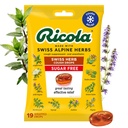 Ricola Free Switzeral Herb Cough Drops, 19 Counter, Cough Sprintant & Throat Relieving Drops with Natural sourced Menthol, 为咳嗽和喉咙刺激症状缓解欢呼的味道