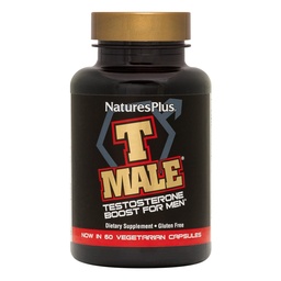 NaturesPlus T 雄性-60种蔬菜 Capsules - 促进肌肉增益和Stamina,Mood增强剂 - Gluten Free - 30种总服务