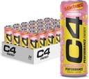 C4性能能量饮料 STARBURST 草莓 零糖碳化预加工能量 与Beta Alanine 的咖啡因 12 Fl Oz(24包)