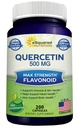 aSquared 营养素 Quercetin 500mg 补充 - 200 Capsules - 支持心血管健康的 Quercetin 二水合物 - Max 强粉复合药 帮助改善免疫反应