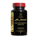 L-LYSINE 氨基酸补充剂 - 纯500mg 氨基酸补充剂 纯活性L-氨基酸促进免疫健康补充剂 L-Lysine补充剂 氮平衡剂 - 1瓶100计数