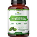 Zazzee Extra Starity Bitter Melon 25:1 摘录、9000 mg 强度、10% 苦艾酒原理、150 Vegan Capsules、标准化和集中25X 摘录、100% 蔬菜、全自然和非GMO