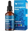 Astragalus Herb 提取剂 滴水2000mg (Astragalus membranaceus) 草药补充剂 比Capsules更好,供应1个月,84种服务,无酒精叮当 - 2 Oz,包装1