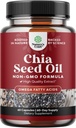 Chia种子石油增产增产增肥和能源 天然超食品 蛋白质代谢促进剂 男女-Tryptophan 抗氧化维生素 Omega 3脂肪酸 每容器60种