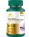 Lutein和Zeaxanthin补编 -- -- 1个远景保护综合体中的6个,配有Lutein 20mg、Zeaxanthin、Astaxanthin、Crocin、维生素C & E、120软胶、非GMO、无胶体、支持眼部健康