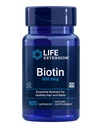 生命延伸 生物素 600 mcg 维生素B7 美丽头发,钉子和超越的支持补充 – Gluten-free, Non-GMO - 100 Capsules